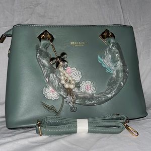 Flower blue green bag